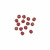 Tondo sfacc, 10 mm., Rosso macchiato con rame
