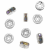 Rondella strass, 4,5 mm., base Rodio