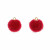 Pon Pon, in lapin sintetico, tondo, diametro 16 mm., colore ROSSO SCURO