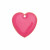 Ciondolo a Cuore, 15x15 mm., smaltato Fucsia