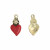 Ciondolo cuore con Fiamma, 150x21mm., colore Rosso