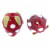 Ciondolo Fragola in vetro 13x14mm., con foro passante