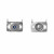 Ciondolo a forma Rettangolare, con doppio anello, 22x14mm smaltato con occhio 