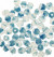 Mezzi cristalli da 4 mm. color Acqua striata in crystal