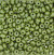 Conteria in vetro, dimensione variabile 4-5x3-3,5 mm., colore Verde oliva perlato