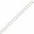 Catena con anelli tondi, lisci, diametro 3,4 mm., in Argento 925