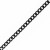 Catena grumetta piatta, in alluminio color Nero, dimensione anello 5,5x7 mm.