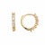 Cerchio con strass incastonati sul davanti, 16x14 mm., base colore Oro Lucido, colore strass Crystal