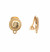Clips Tonda Lavorata con bordo, larga 13 mm., lunga 17 mm.