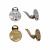 Clip Tondo Martellato 13mm., CONF. 2 PZ.