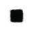 Cabochon quadrato, ricoperto in Lapin (sintetico), 10x10 mm., colore Nero