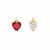 Ciondolo composto da castone e gemma a Cuore incastonata, 7x5.4mm
