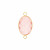 Elemento a due anelli, in colore Oro Lucido con gemma Ovale Light Rose, 26x14 mm.