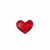 Gemma a cuore, in cristallo, colore ROSSO