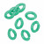 Elemento a Grumetta apribile, componibile per catena, 22x16 mm., in resina, colore Verde Acqua