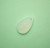 Goccia piatta sfaccettata, con foro in testa, in resina, 25x18 mm., color White opal