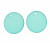 Paiette tonda liscia piatta con foro in alto, in resina, color Blue zircon opale