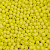 Confezione da 150 pezzi di Palline lisce opache in resina, da 4 mm., colore GIALLO FLUO