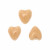Cuore, in ceramica, con effetto perlato, 12x13 mm., colore Nocciola