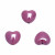 Cuore perlato, bombato in ceramica, 12X13 mm., colore Viola