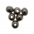 Palla liscia in ceramica, 12 mm., color Grigio-Marrone scuro
