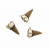 Cono gelato, in gomma, 26x15 mm., con anellino in metallo