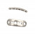 Elemento per bracciale rettangolare con scritta traforata "HOPE", 8x25 mm.