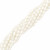Filo di Perle di fiume ovali, con foro stretto, 3.6X4.5 mm. circa, colore Bianco