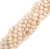 Filo di Perle di fiume a pallina, con foro stretto, 3,5x5 mm. circa, colore Bianco