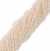 Filo di Perle di fiume a rondella, con foro centrale stretto, 4 mm. circa, colore Bianco