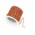 Catena ovalina, in Acciaio, con palline smaltate, base in metallo colore Oro Lucido, colore smalto Rosso