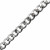 Catena grumetta piatta, in acciaio, dimensione anello 7,5 x11 mm.