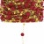 Catena ovalina, in Acciaio, con Cristallo Tondo Sfaccettato ROSSO, colore base Oro Lucido, 