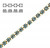 Catena strass, con cristalli Preciosa, base in metallo colore ottone, colore strass AQUAMARINE