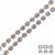 Catena strass, con cristalli Preciosa, base in metallo colore ottone, colore strass TANZANITE