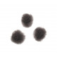 Pon Pon, in tulle, tondo, diametro 20 mm., colore GRIGIO