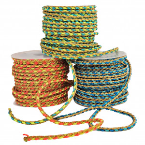 Cordoncino Intrecciato con oro, spessore 2 mm