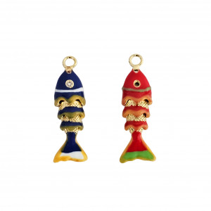 Ciondolo Pesce Smaltato snodabile, 8x27mm