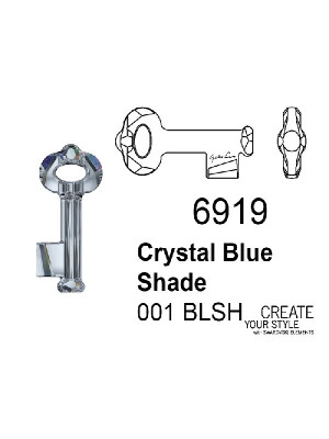 Swarovski Ciondolo Chiave CRYSTAL BLUE SHADE - 6919