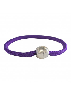 Chiusura a calamita per cordoncino tubolare (diametro 5 mm.), a forma di palla, 12x13 mm.