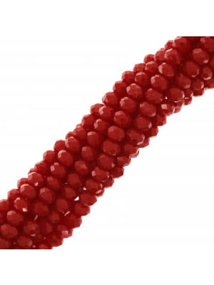 Filo di Cipollotti in Cristallo, 3,5x2,5mm., colore ROSSO SCURO LISTRATO