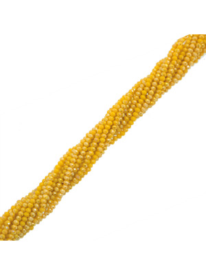 Filo di Cipollotti in Cristallo, 3,5x2,5mm., colore GIALLO OPALE LISTRATO
