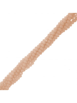 Filo di Cipollotti in Cristallo, 4x3 mm., colore BEIGE ROSATO LISTRATO