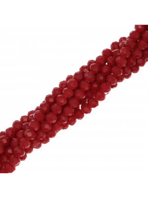 Filo di Cipollotti in Cristallo, 4x3 mm., colore ROSSO SCURO