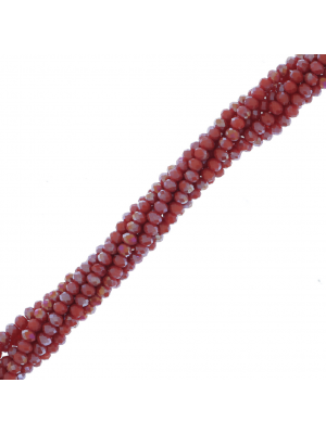 Filo di Cipollotti in Cristallo, 4x3 mm., colore RUBINO LISTRATO