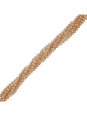 Filo di Cipollotti in Cristallo, 4x3 mm., colore BEIGE LISTRATO