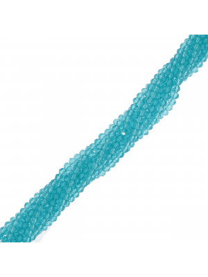 Filo di Cipollotti in Cristallo, 4x3 mm., colore ACQUAMARINA OPALE