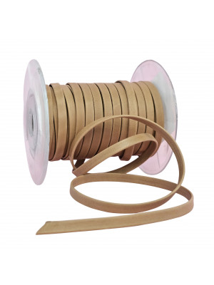 Cordoncino piatto in eco pelle, largo 5 mm., colore Beige