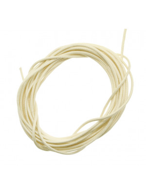 Cordoncino in cotone cerato, spessore 1 mm, colore Avorio