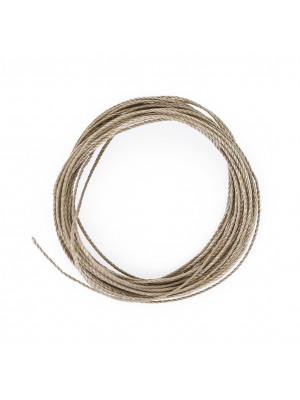 Filo di nylon, spessore 0,6 mm., per infilare perle, colore ECRU CHIARO